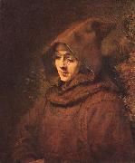 REMBRANDT Harmenszoon van Rijn Rembrandt son Titus, as a monk, oil painting on canvas